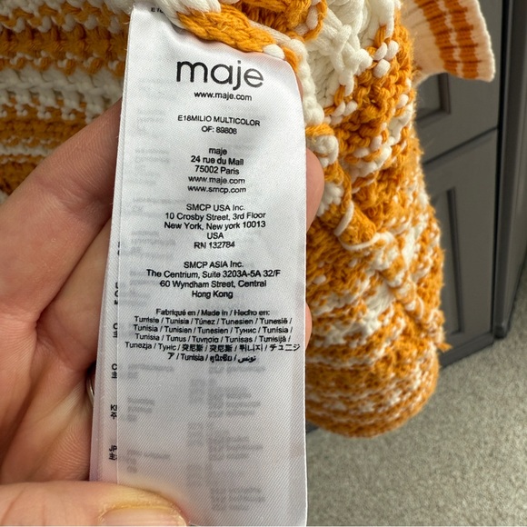 Maje Gold And White Sweater Size S - Picture 7 of 8